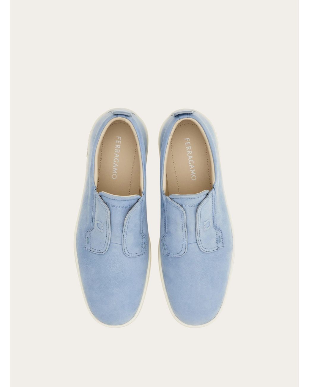 Ferragamo Blue Derby Slip-On for men
