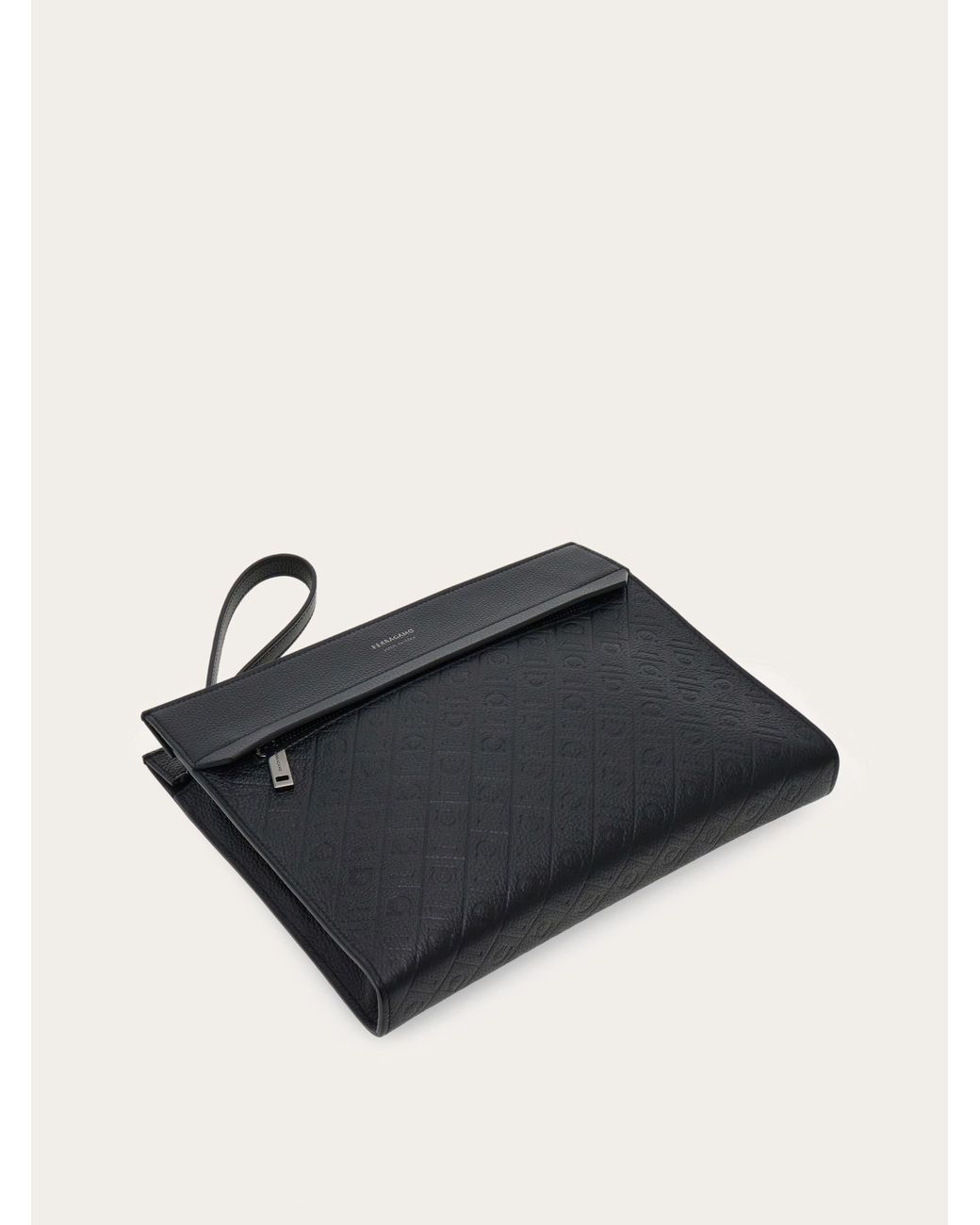 Ferragamo Black Monogram Pouch for men
