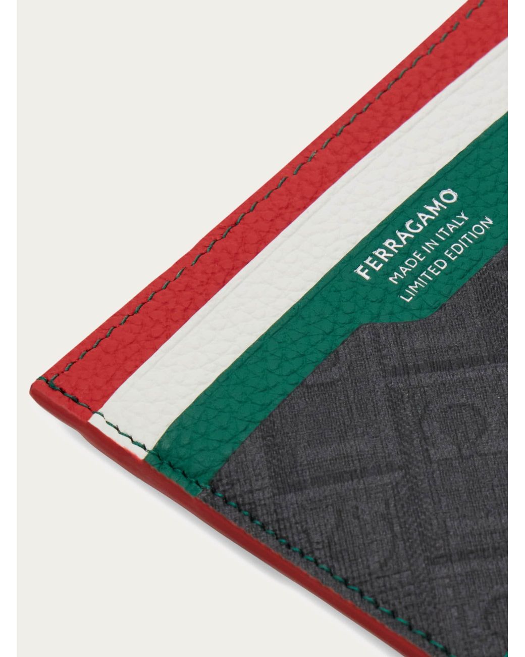 Ferragamo Multicolor Monogram Credit Card Holder for men