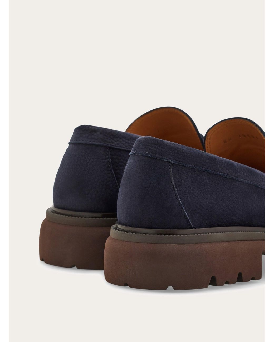 Ferragamo Blue Loafer With Gancini Ornament for men