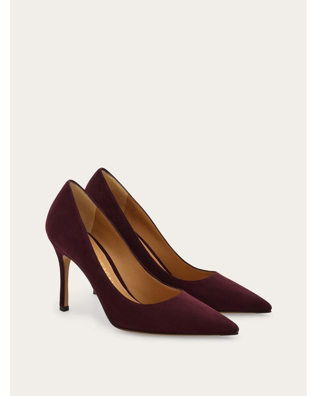 Ferragamo Purple Plain Pump