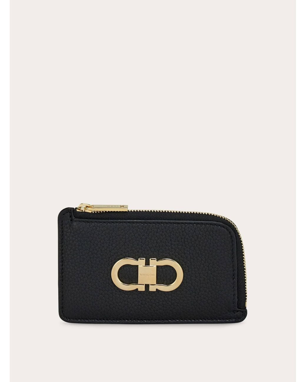 Ferragamo Black Credit Card Holder With Coin Purse