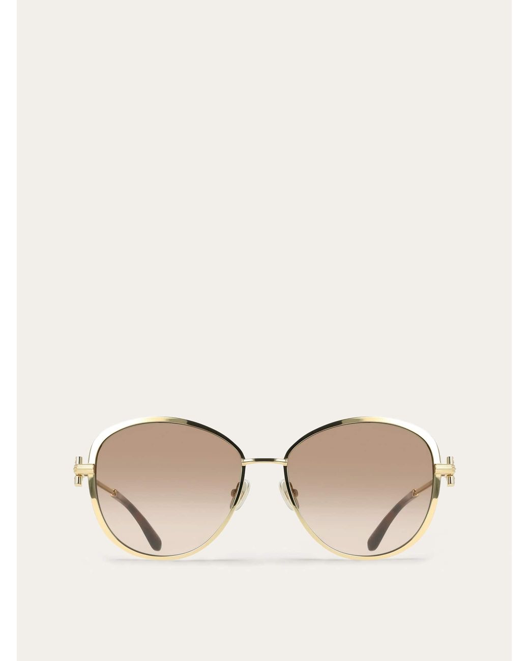 Ferragamo Natural Cat-Eye Frame Sunglasses
