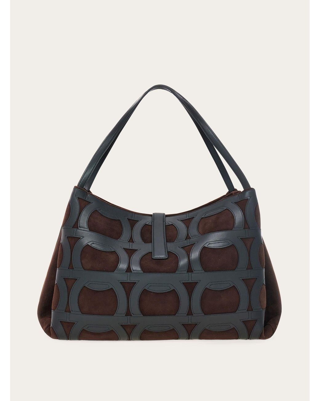 Ferragamo Black Mia Tote Bag (L)