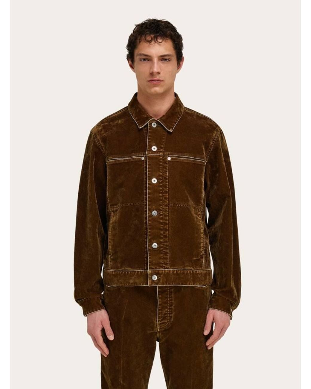 Ferragamo Brown Utility Blouson for men