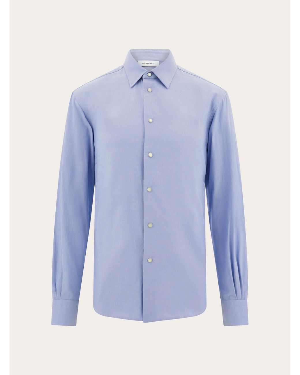 Ferragamo Blue Oxford Shirt for men