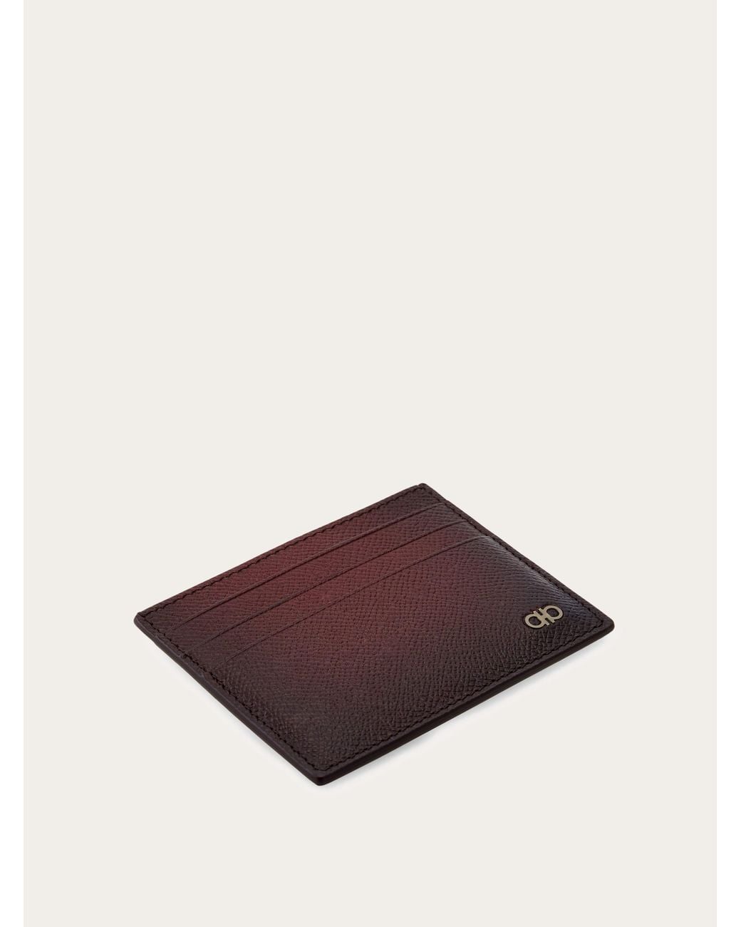 Ferragamo Purple Gancini Credit Card Holder for men