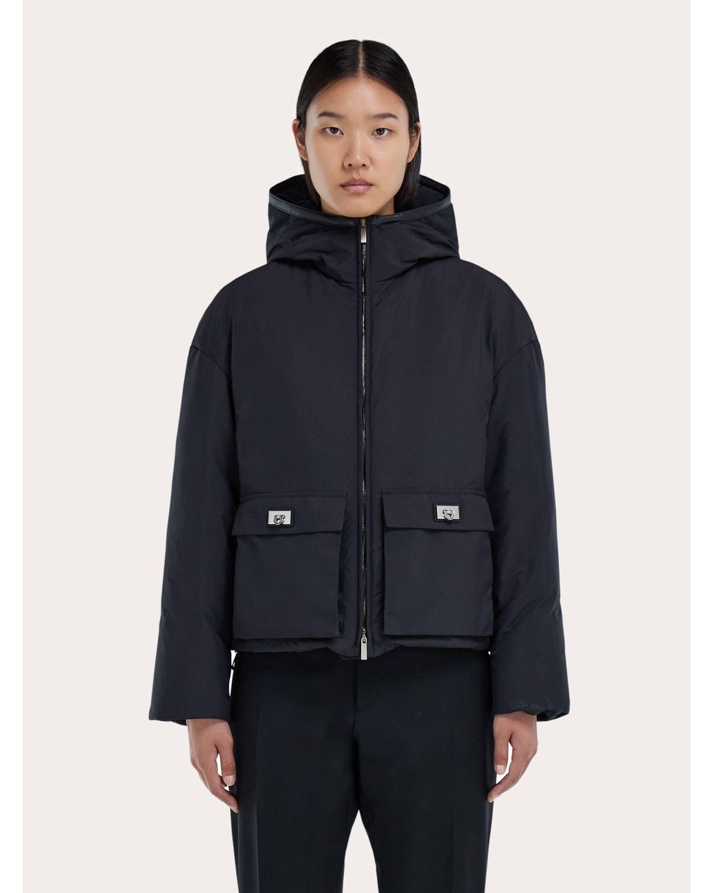 Ferragamo Blue Padded Blouson