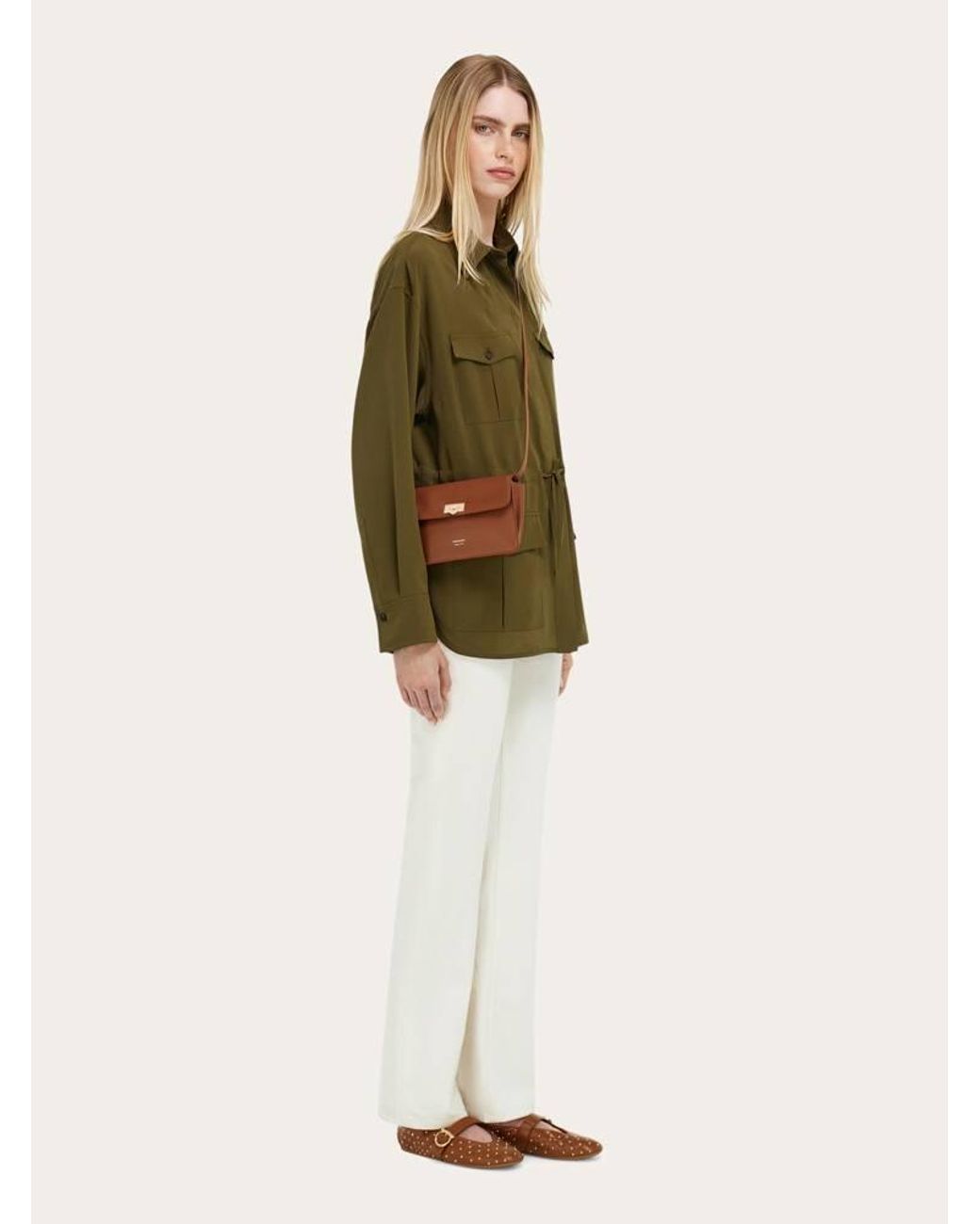 Ferragamo Brown Flat Gancini Minibag