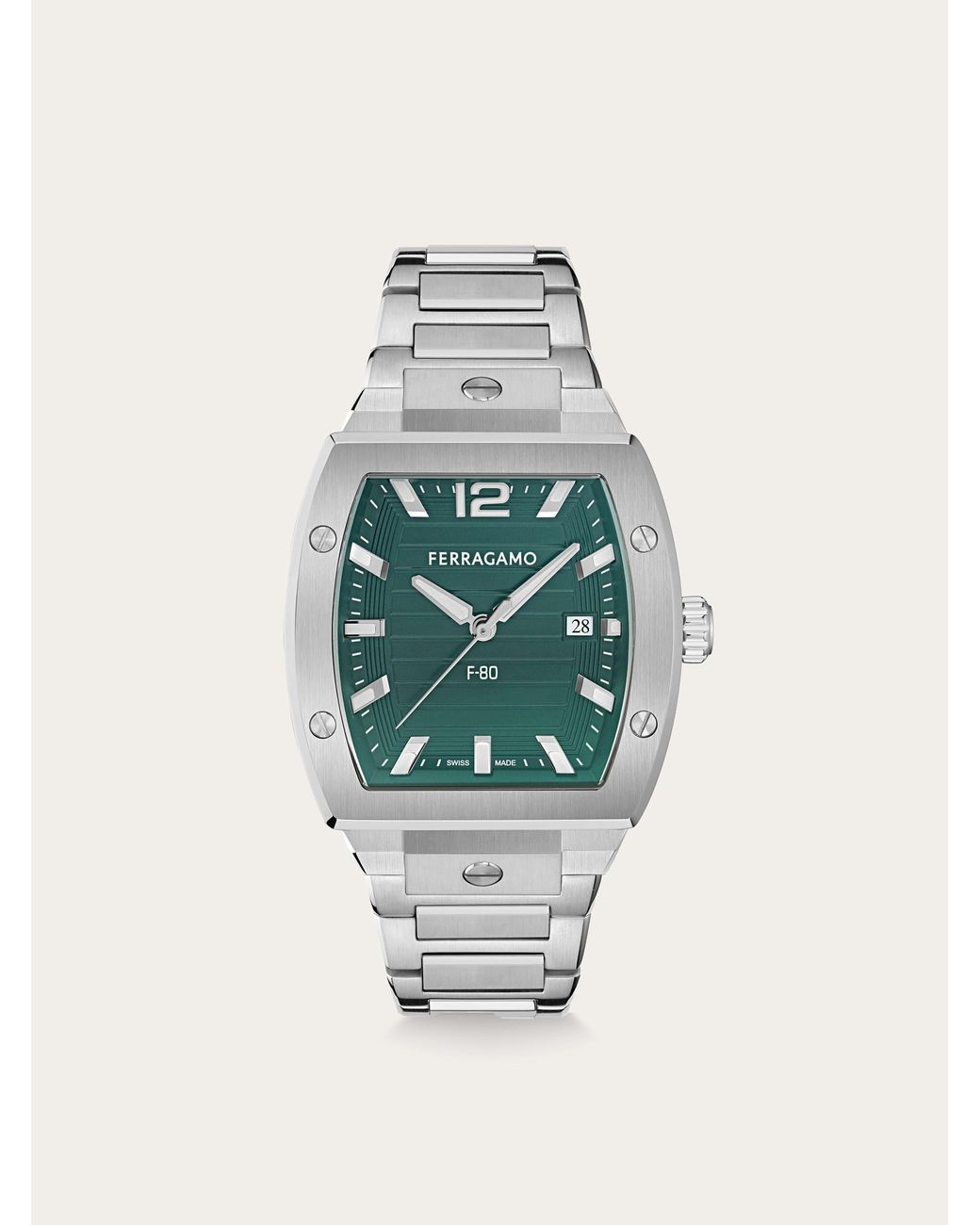 Ferragamo Blue F80 Tonneau 3H Watch for men
