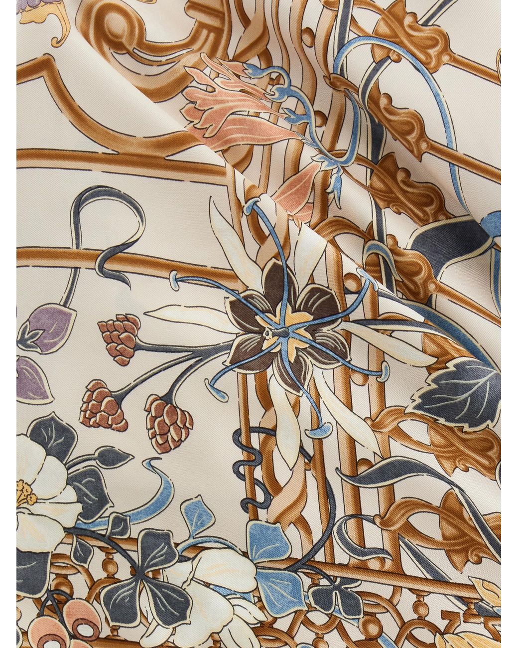 Ferragamo Natural Liberty Print Silk Scarf
