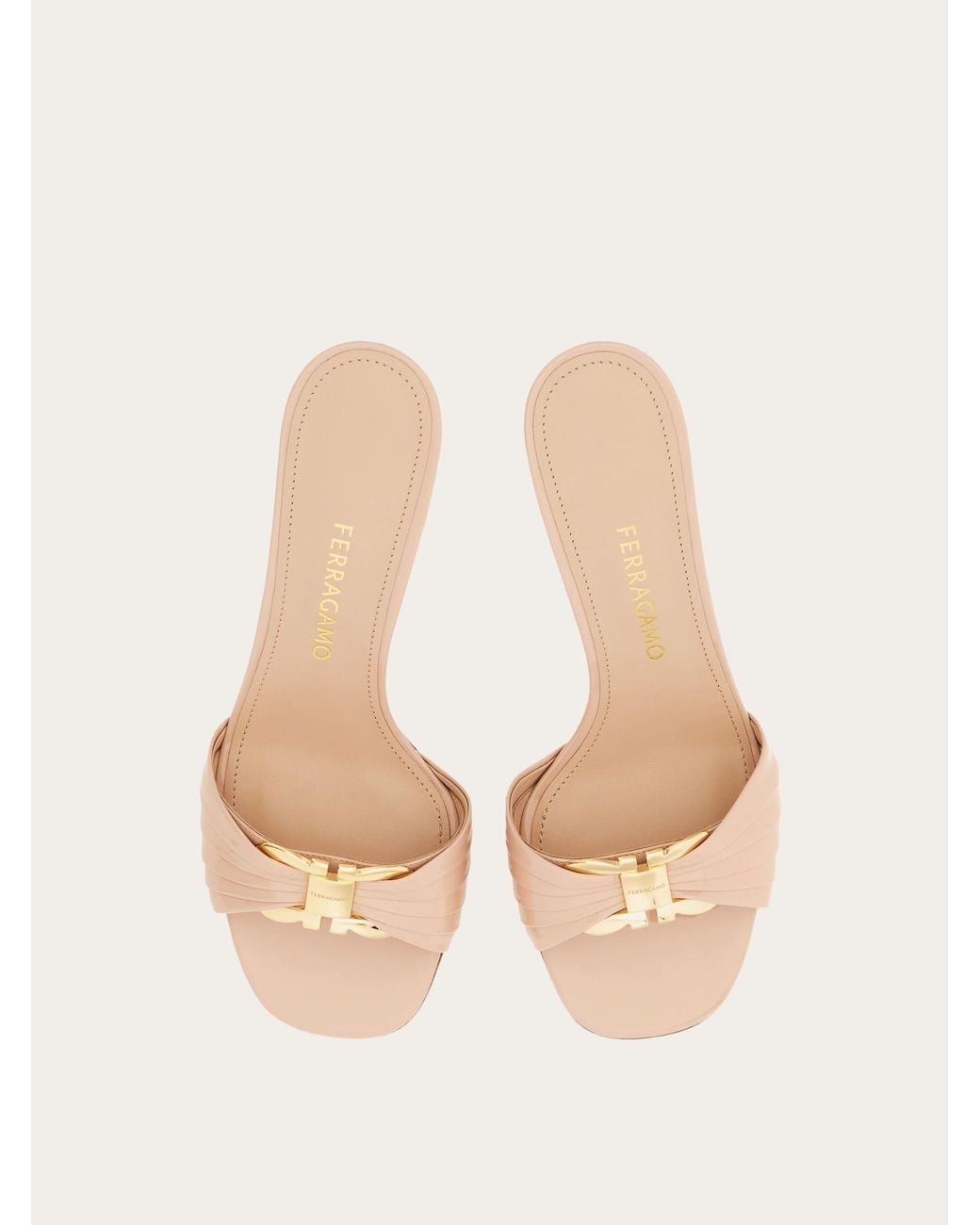 Ferragamo Natural Gancini Ornament Slide .5