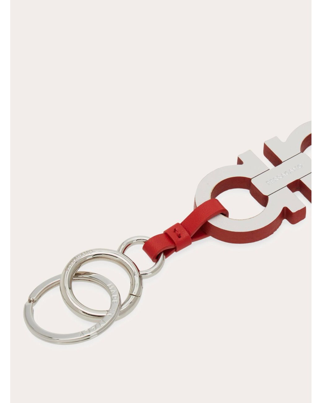Ferragamo Natural Gancini Keychain for men