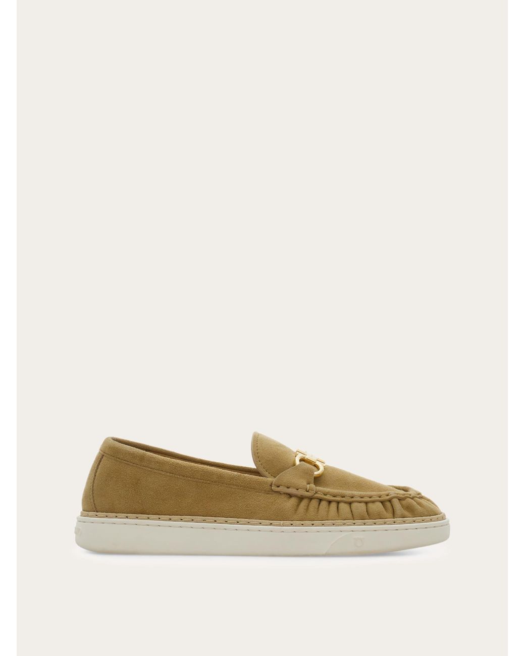 Ferragamo Natural Gancini Ornament Loafer .5