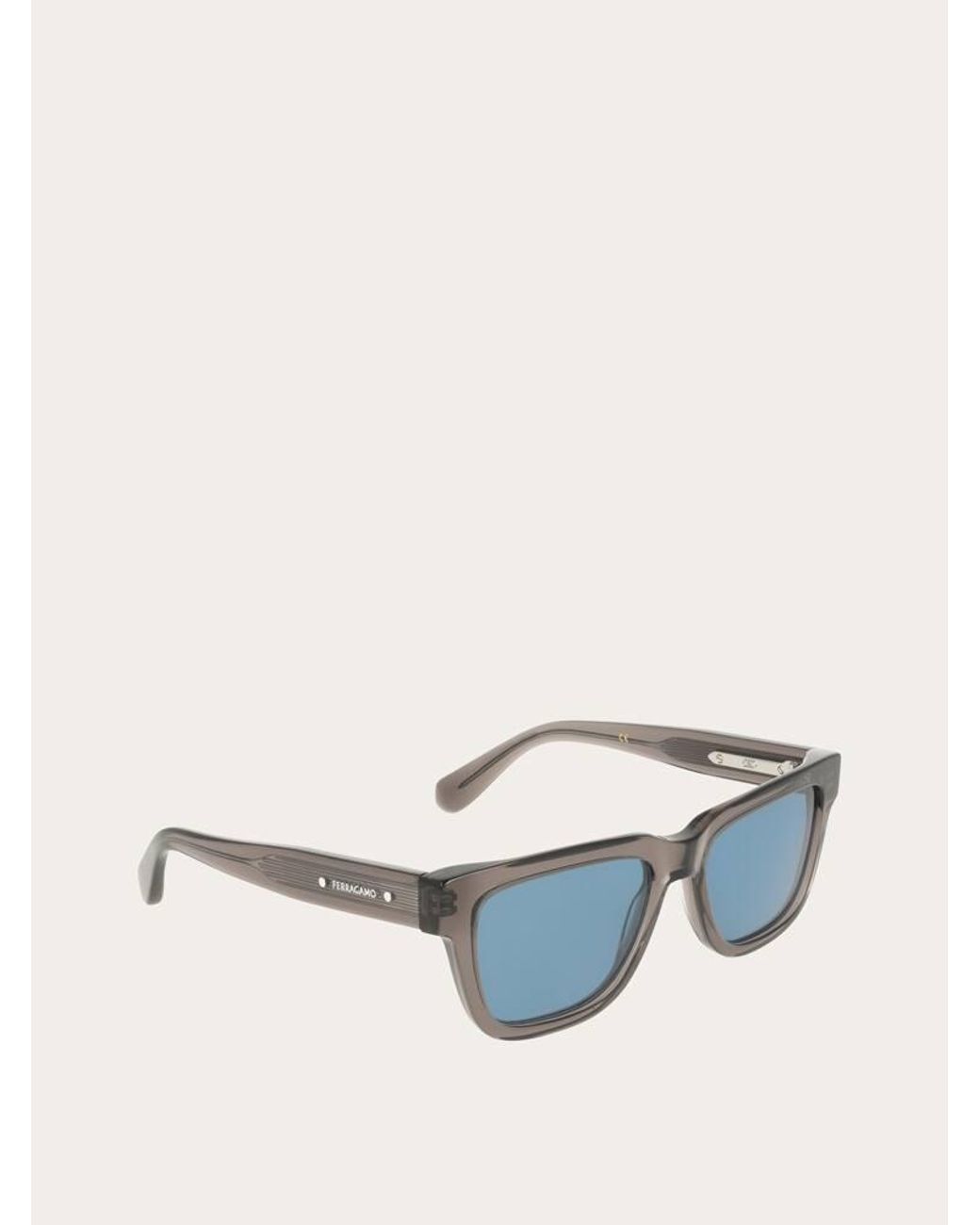 Ferragamo Blue Square Frame Sunglasses