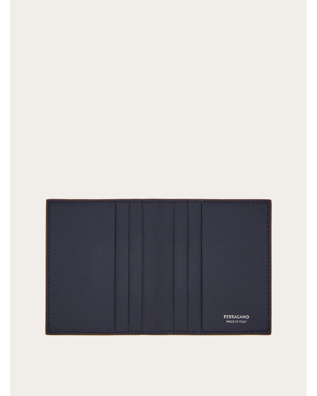Ferragamo Brown Monogram Credit Card Holder for men