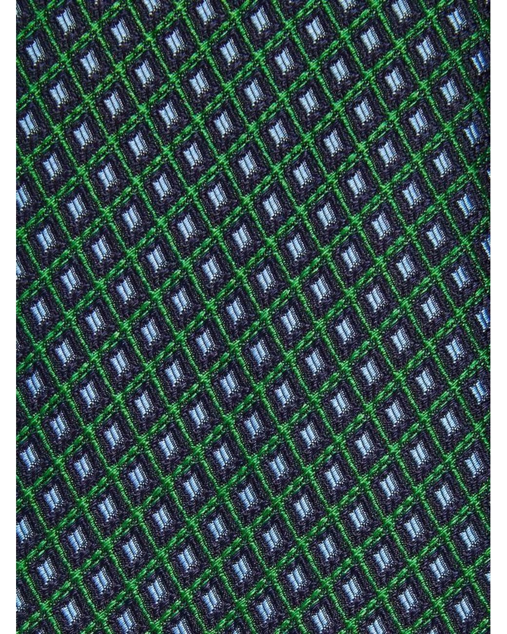 Ferragamo Green Jacquard Tie for men