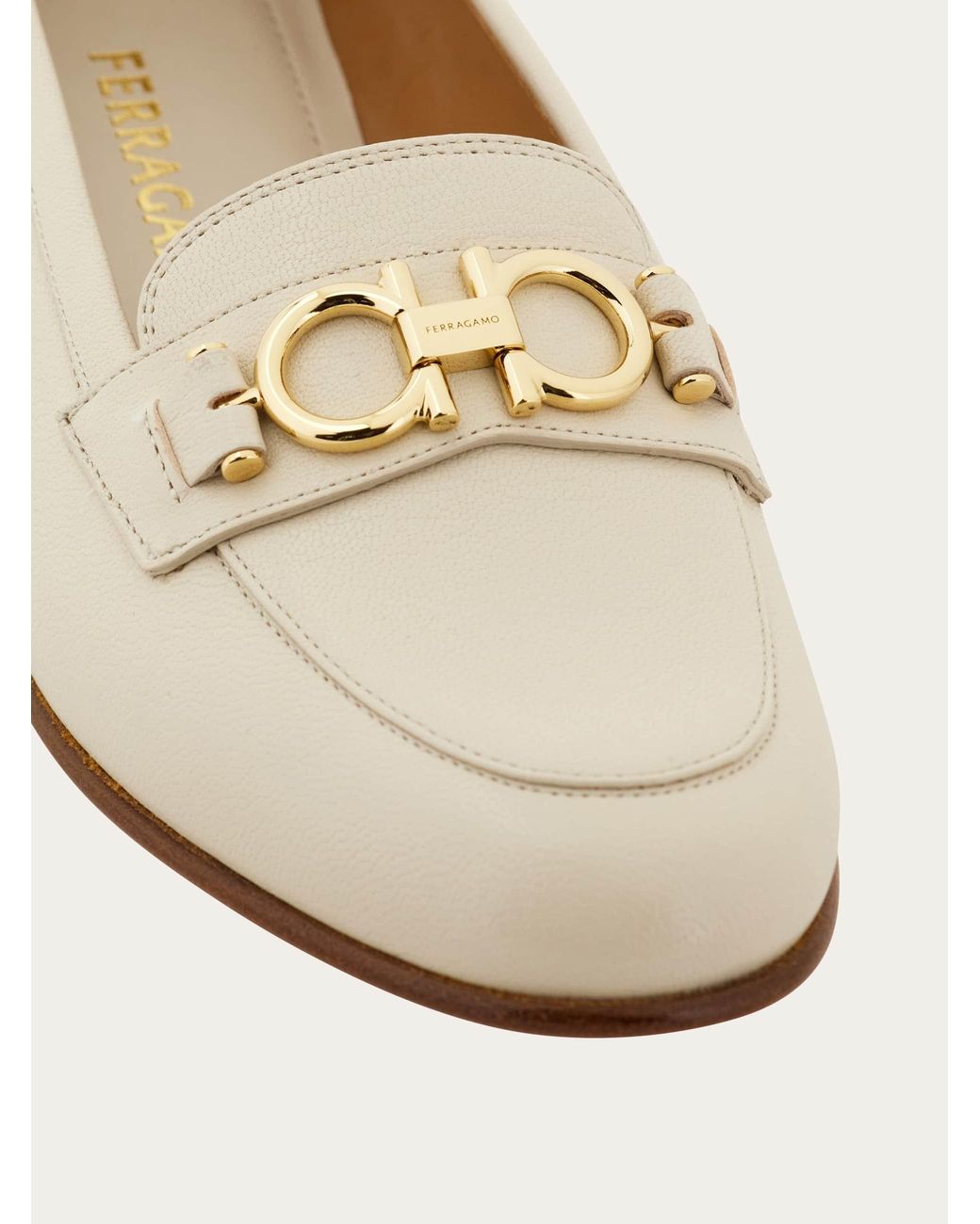 Ferragamo Natural Gancini Ornament Moccasin .5