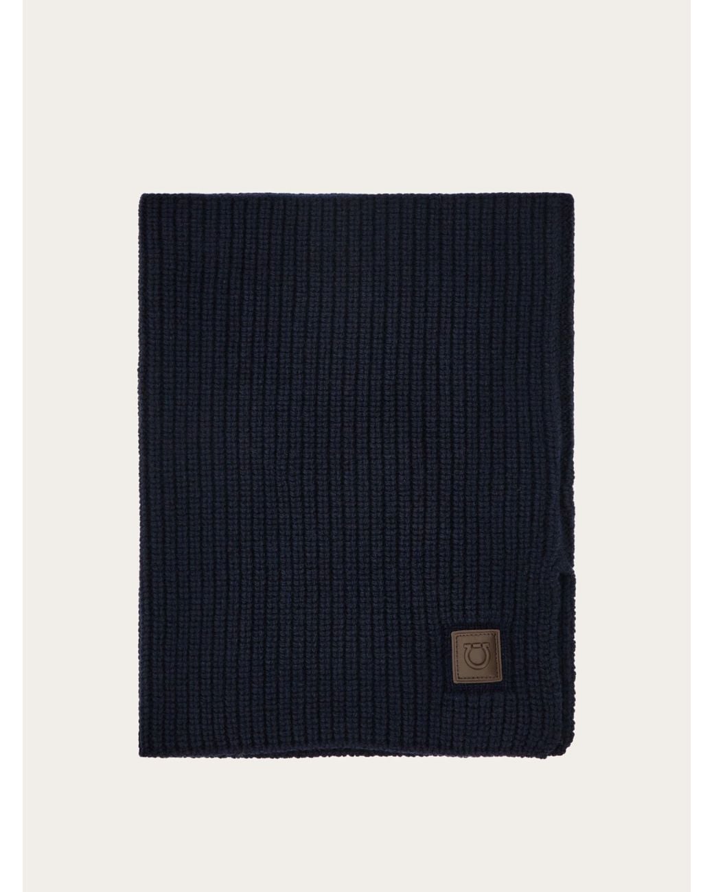 Ferragamo Blue Cashmere Blend Collar for men