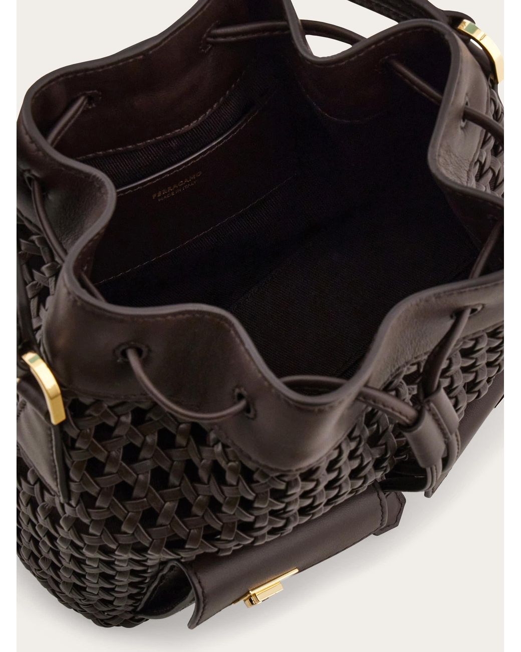 Ferragamo Black Multipocket Bucket Bag