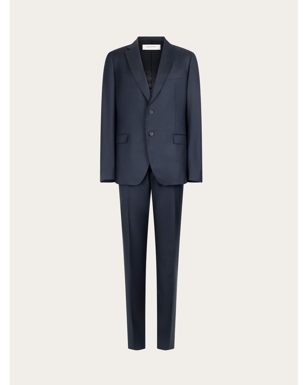 Ferragamo Blue Plain Suit for men