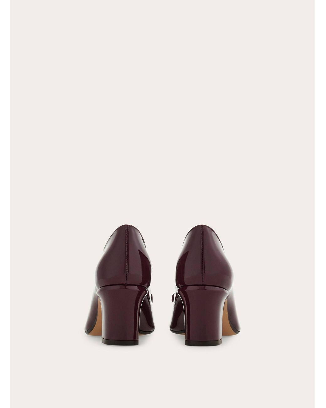 Ferragamo Purple Vara Bow Block Heel Pump