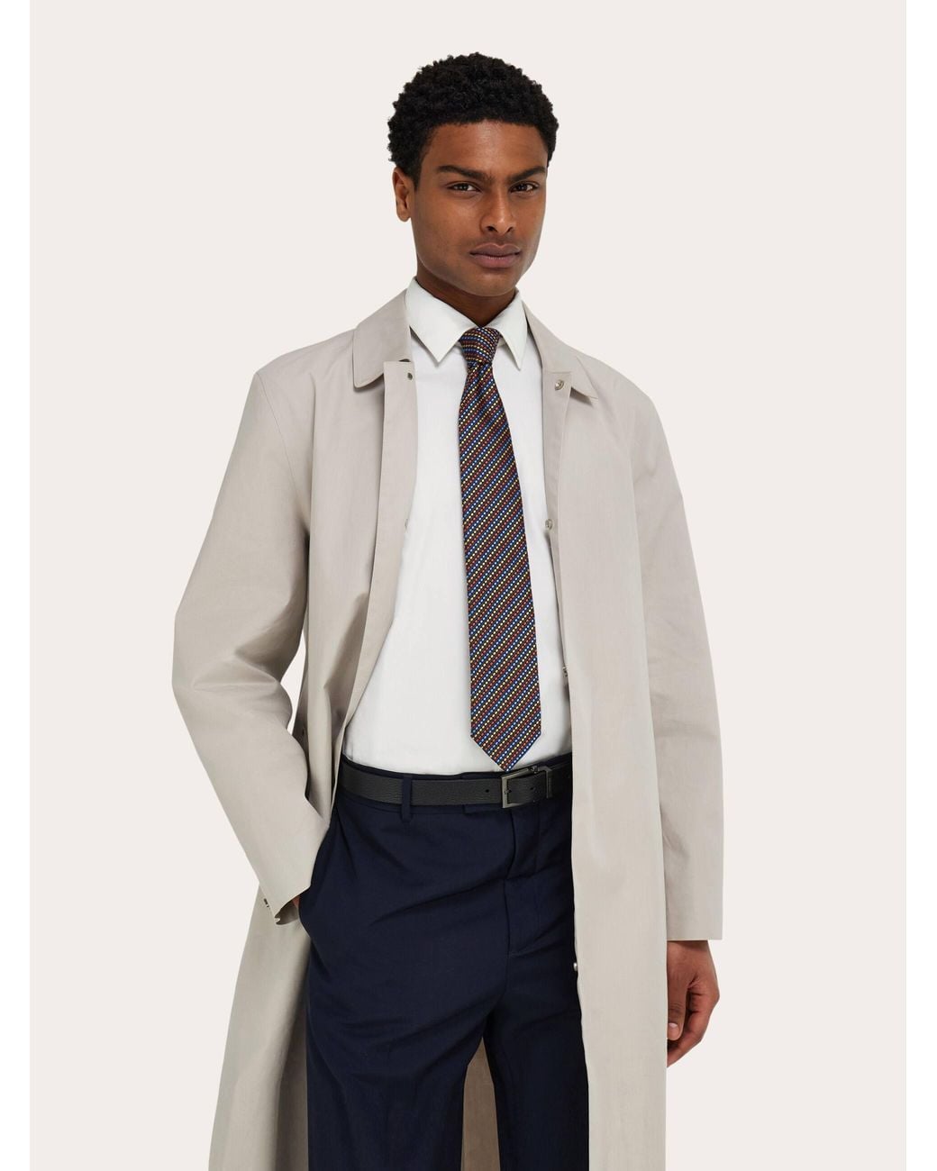 Ferragamo Blue Dots Jacquard Tie for men