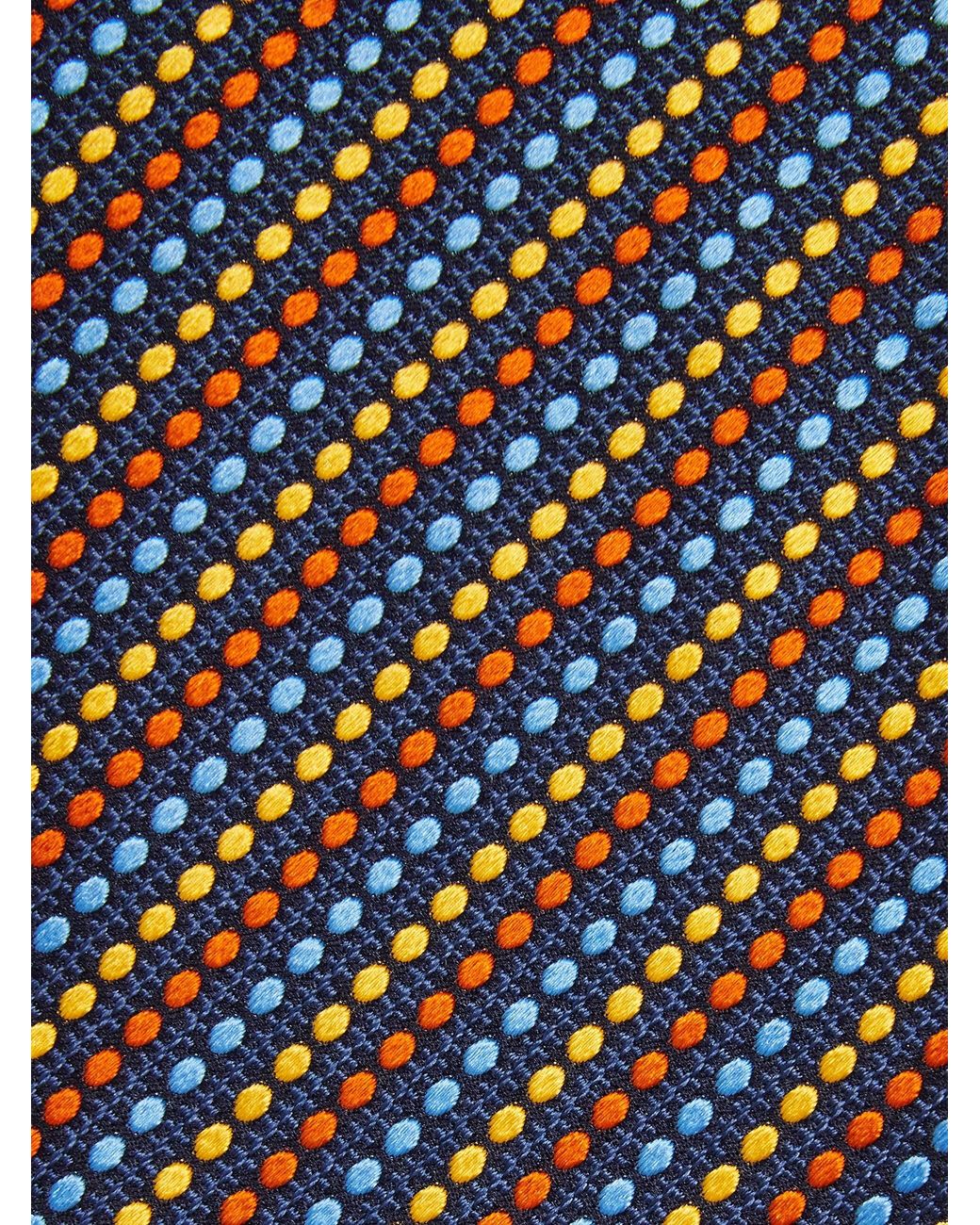 Ferragamo Blue Dots Jacquard Tie for men