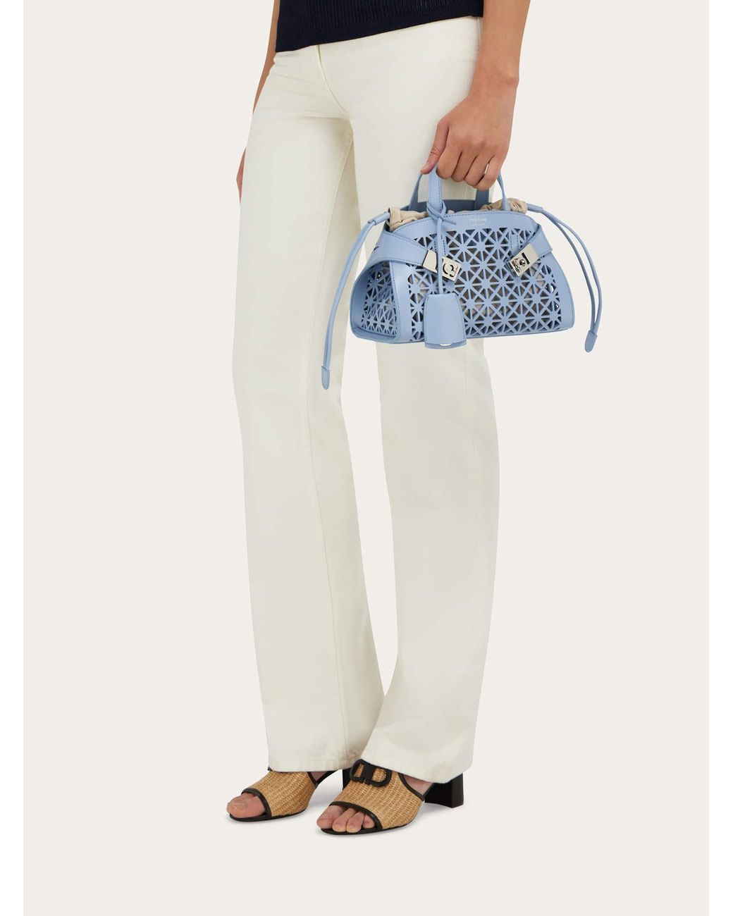 Ferragamo Blue Hug Handbag (Xs)
