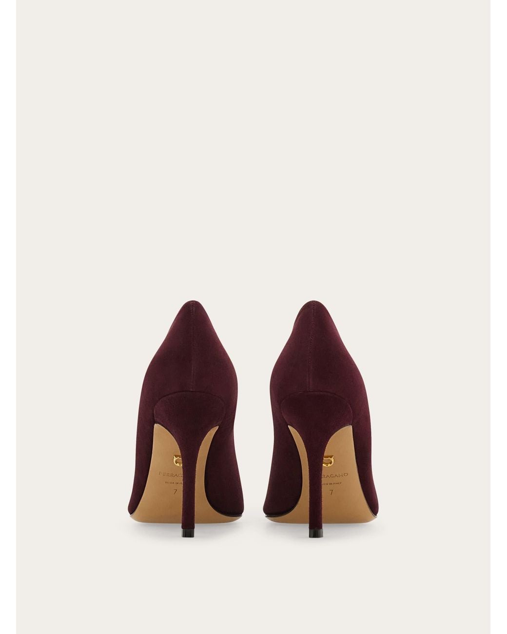 Ferragamo Purple Plain Pump