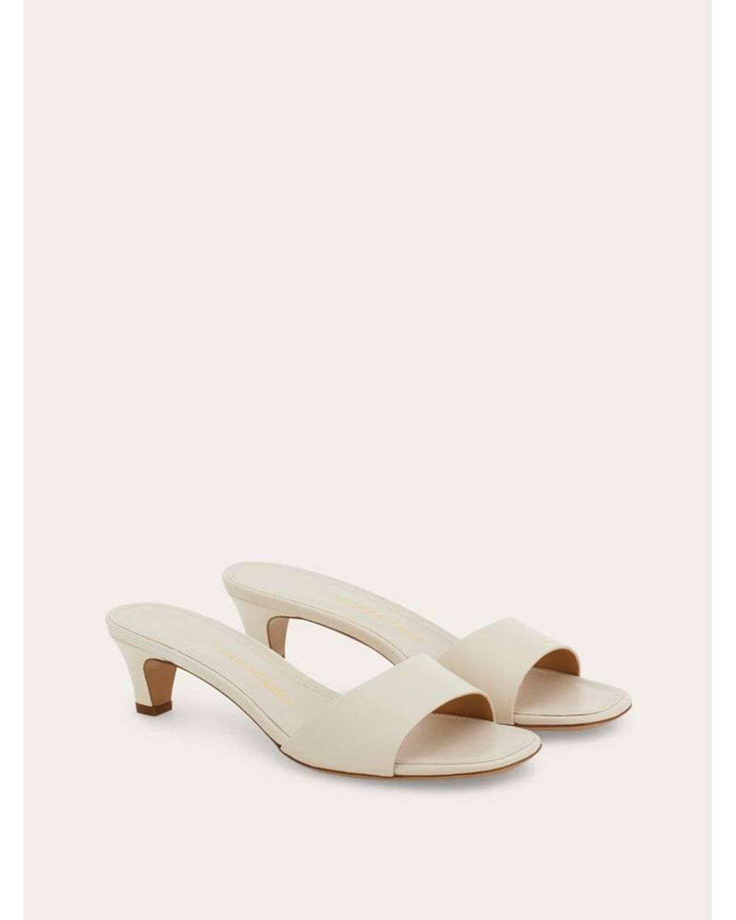 Ferragamo Natural Low Heeled Slide