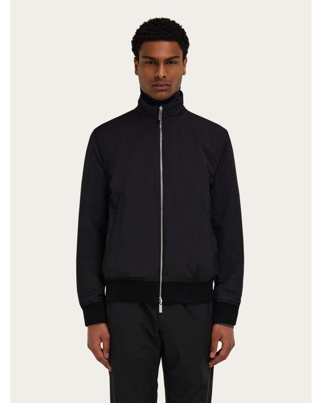 Ferragamo Black Reversible Nappa Blouson for men