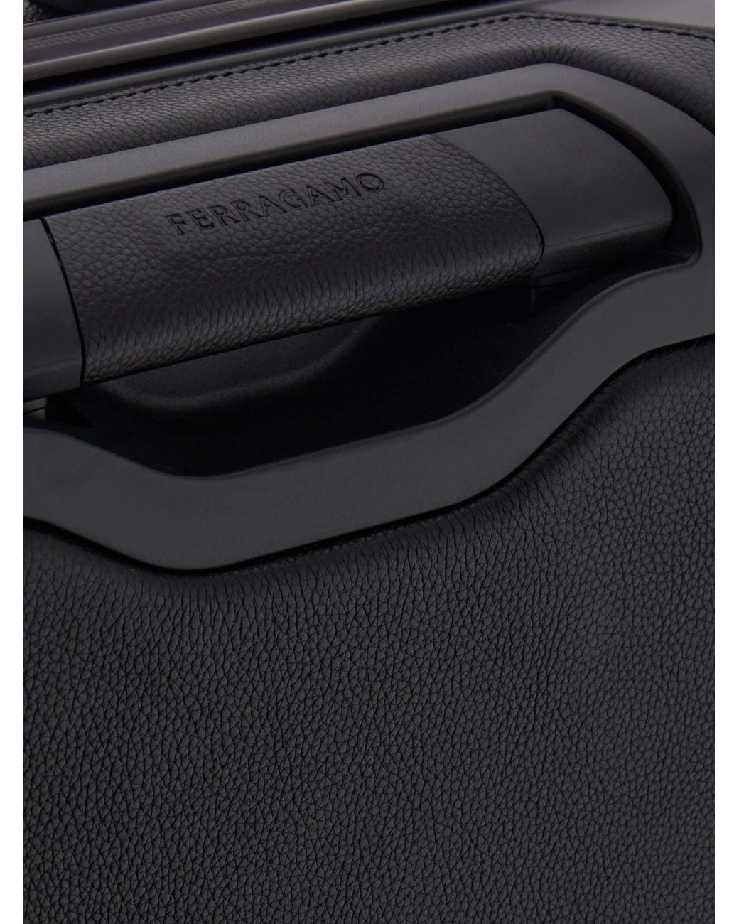 Ferragamo Black Embossed Monogram Hand Luggage for men