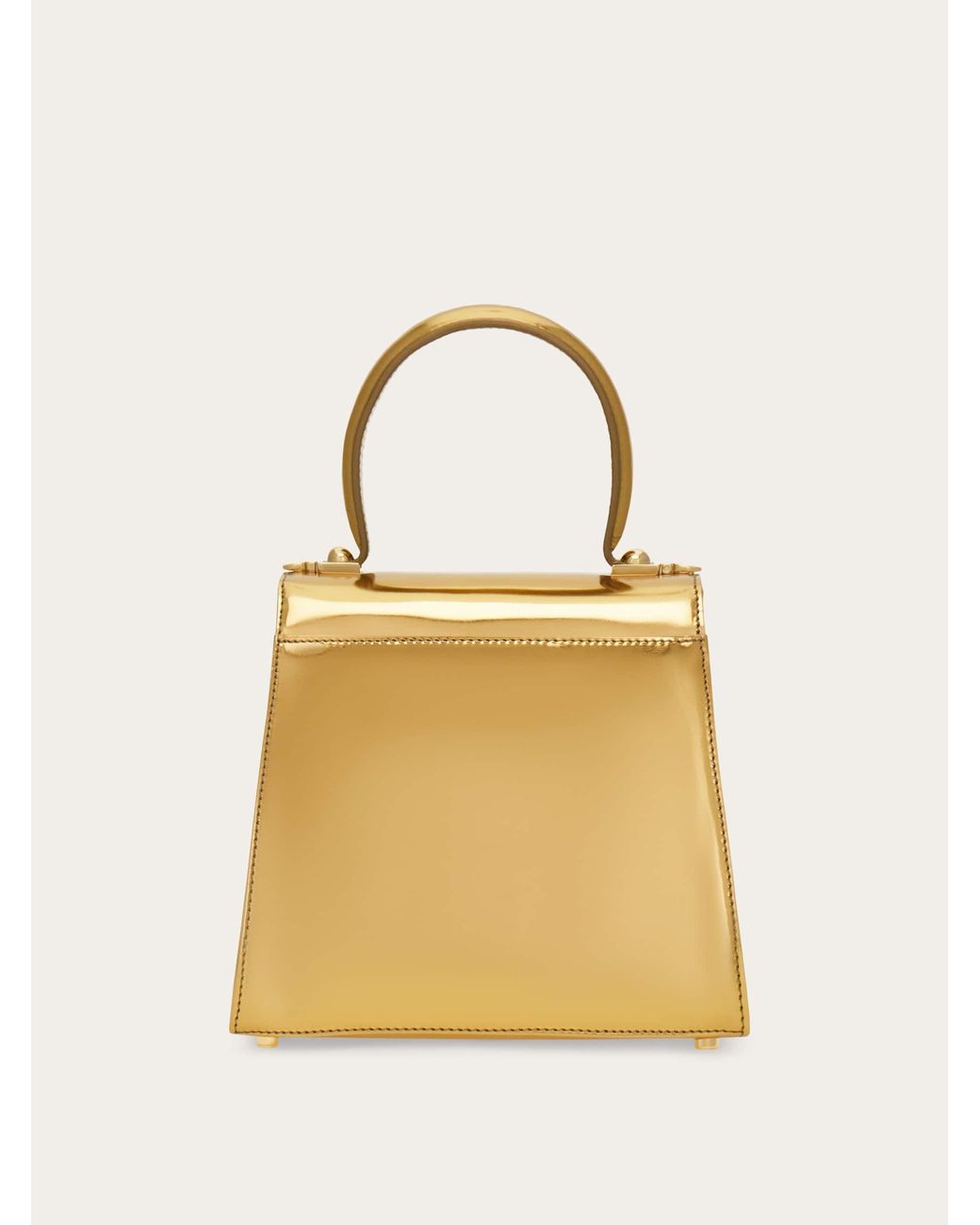 Ferragamo Metallic Iconic Top Handle (S)