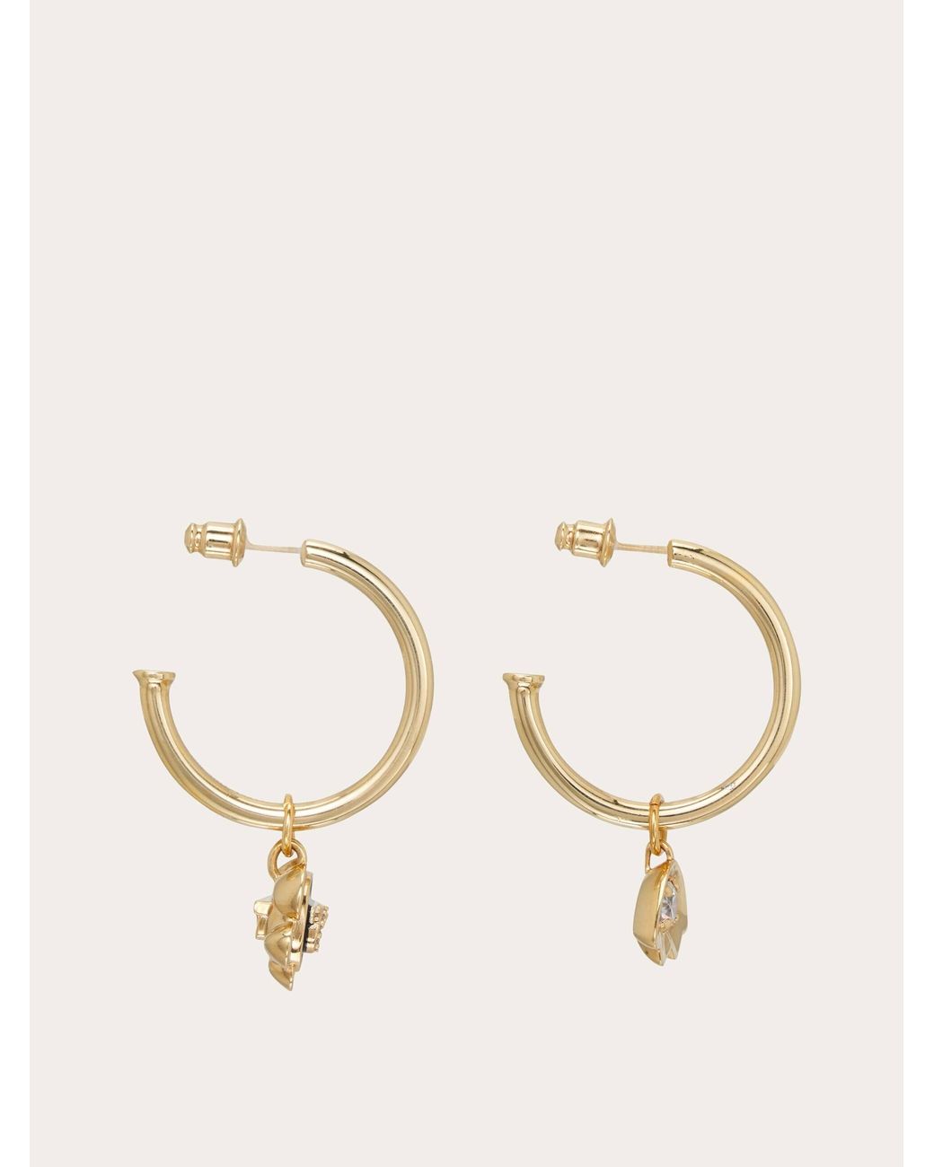 Ferragamo Natural Charm Gancini Hoop Earrings