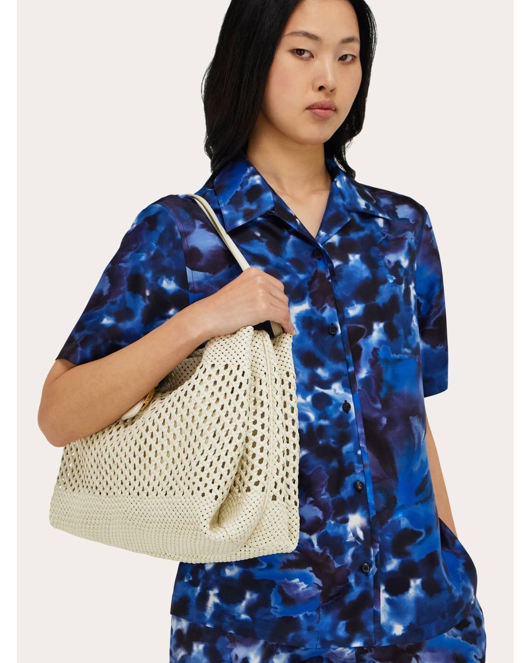 Ferragamo Natural Mia Tote Bag (L)
