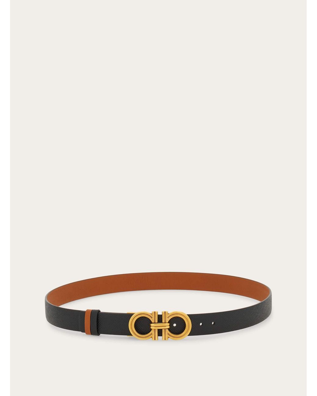 Ferragamo White Reversible And Adjustable Gancini Belt