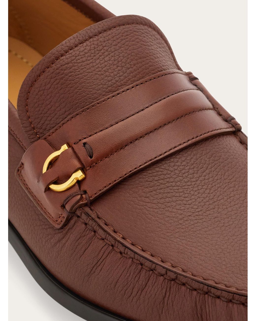 Ferragamo Brown Gancini Loafer for men