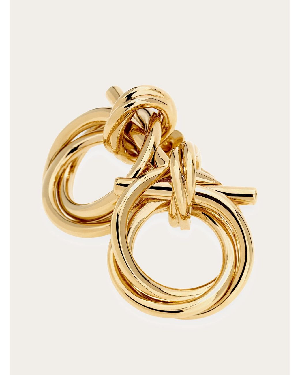 Ferragamo Metallic Gancini Earrings