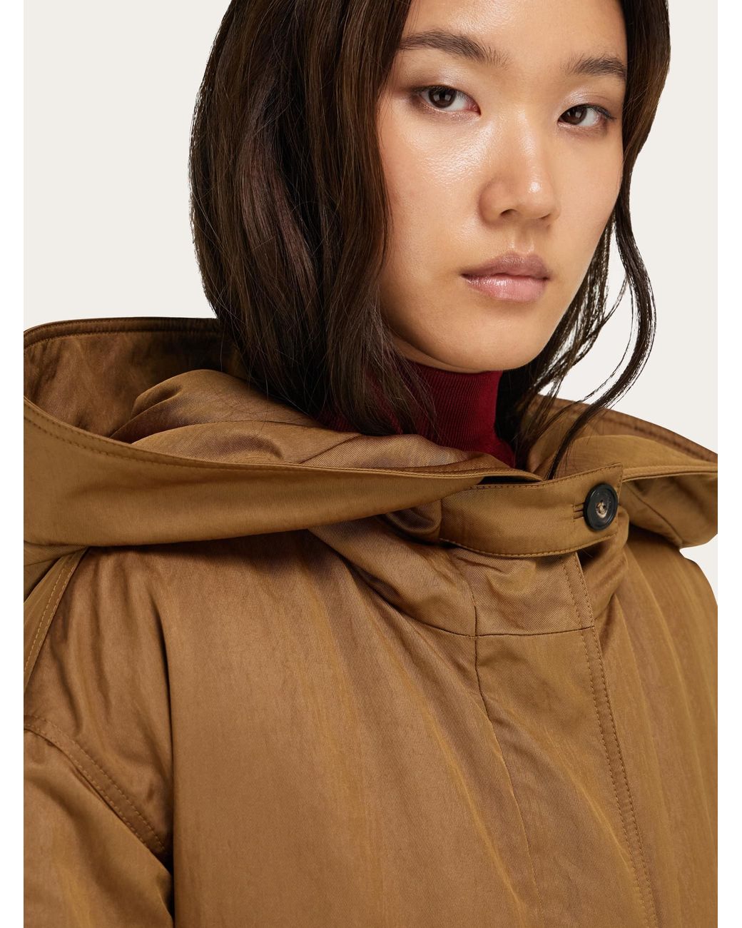 Ferragamo Natural Hooded Parka