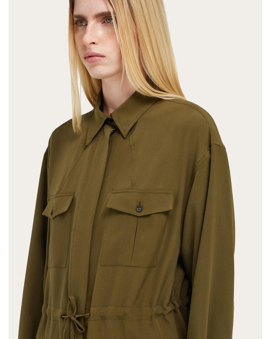 Ferragamo Green Safari Over Shirt