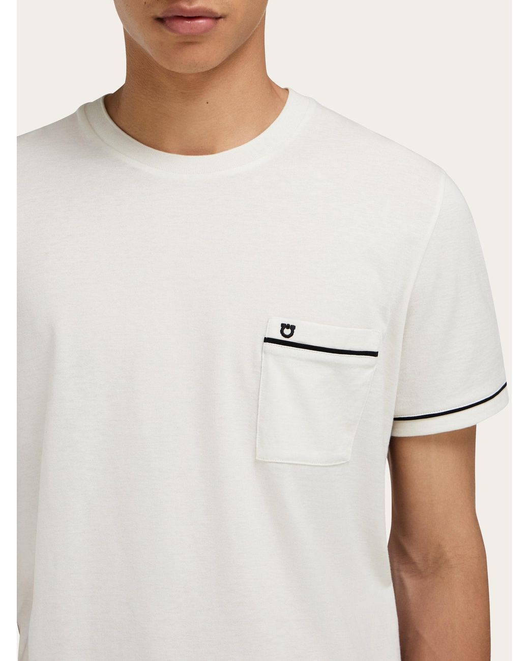 Ferragamo Natural Gancini T-Shirt for men