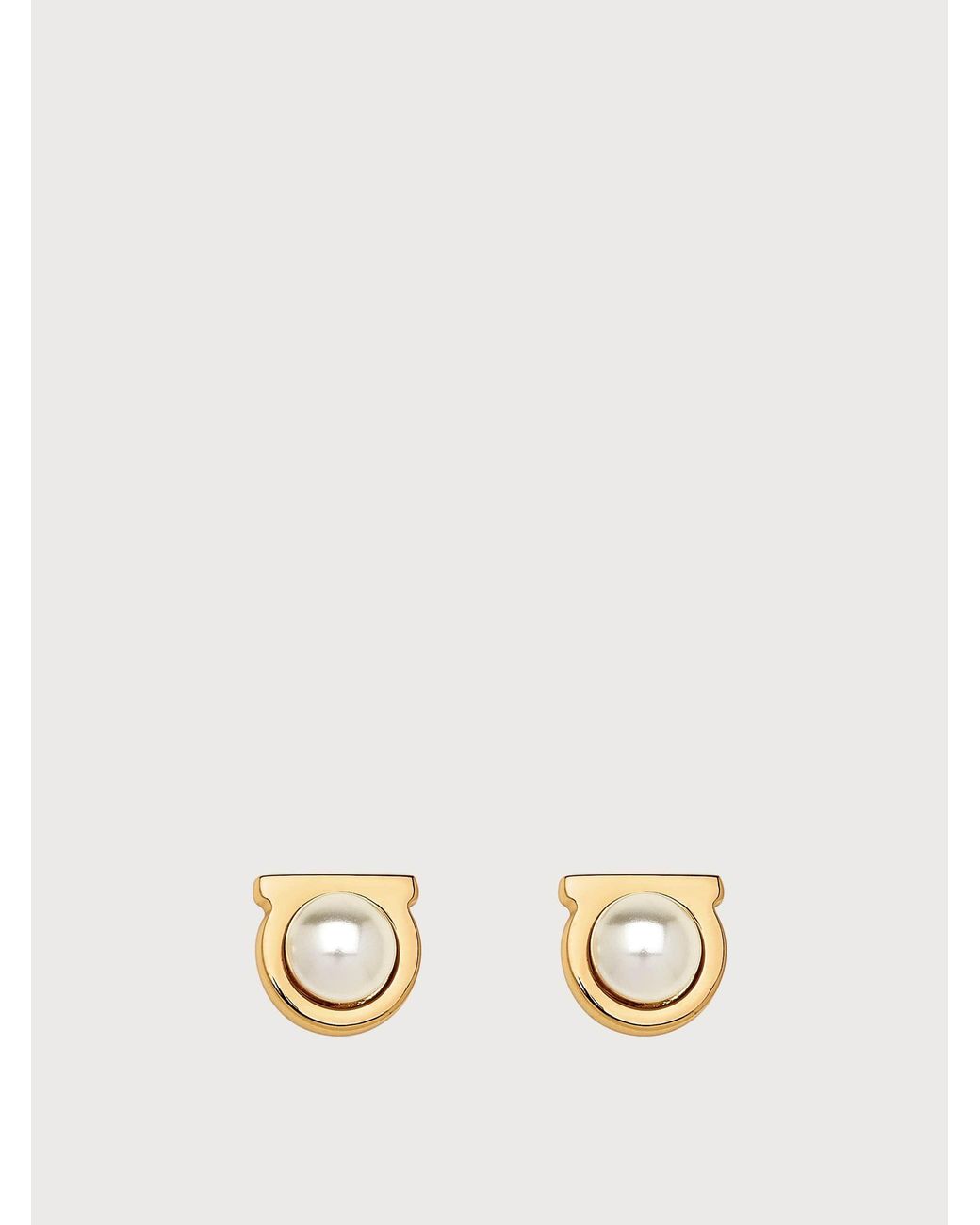 Ferragamo Metallic Brass Earrings