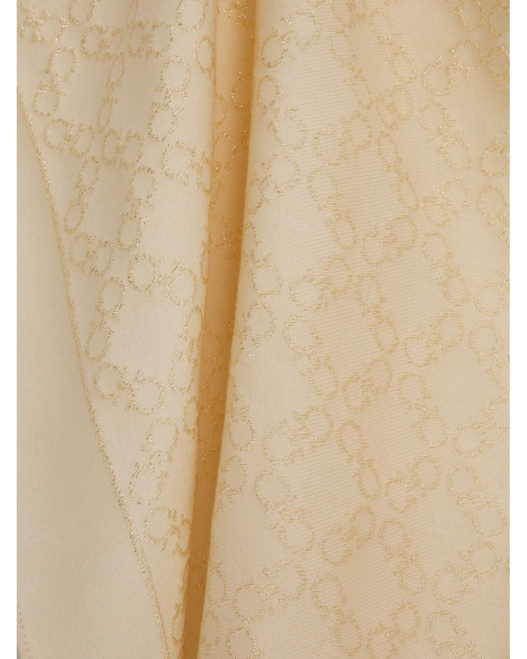 Ferragamo Natural Gancini Jacquard Stole With Lurex