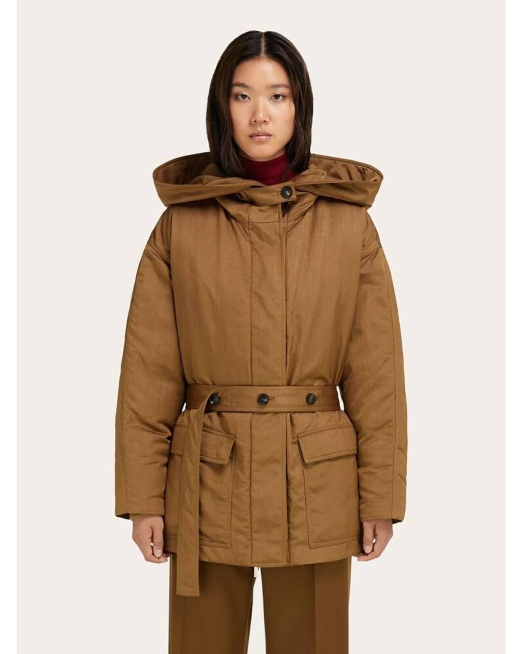 Ferragamo Natural Hooded Parka