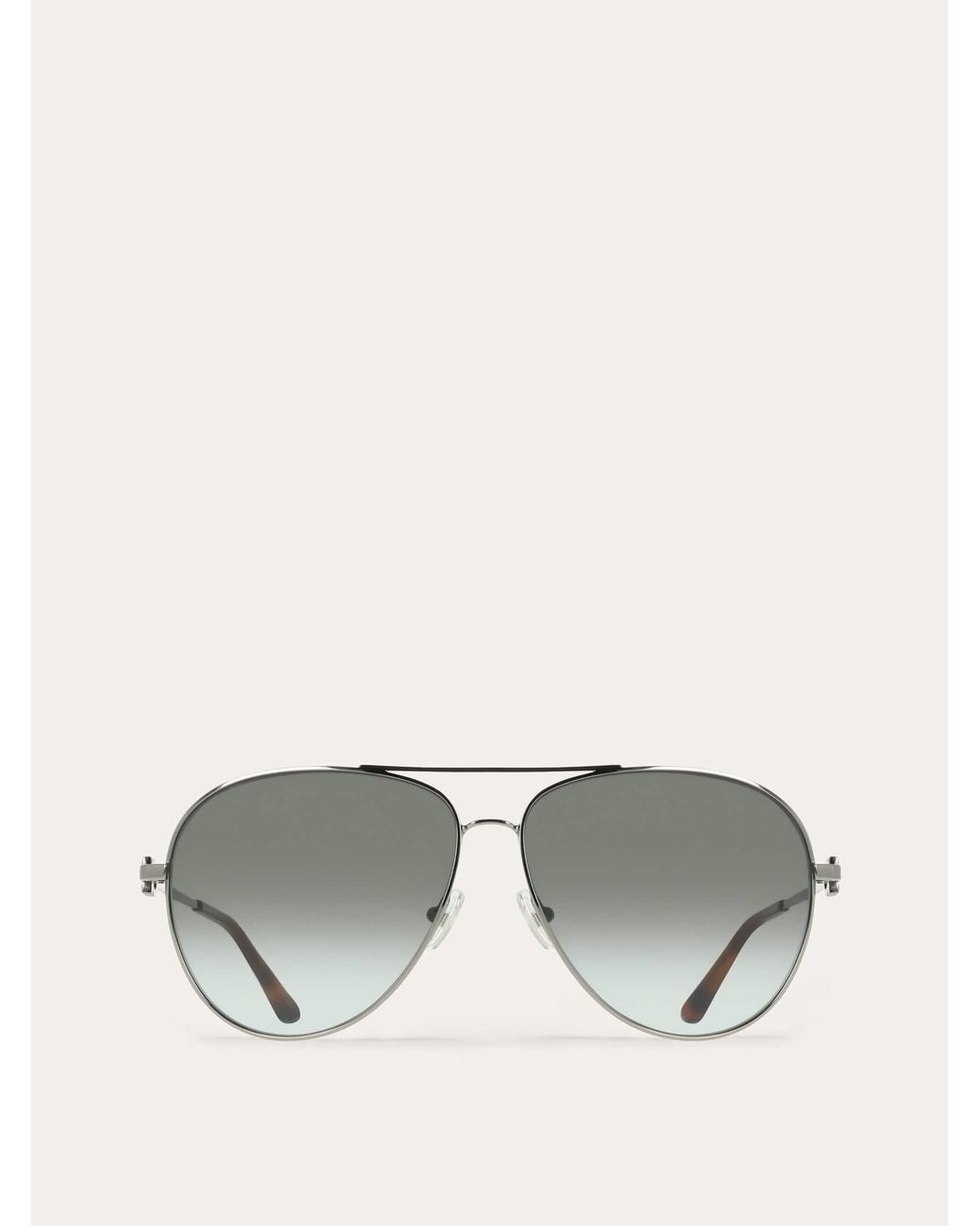 Ferragamo Metallic Aviator Frame Sunglasses for men
