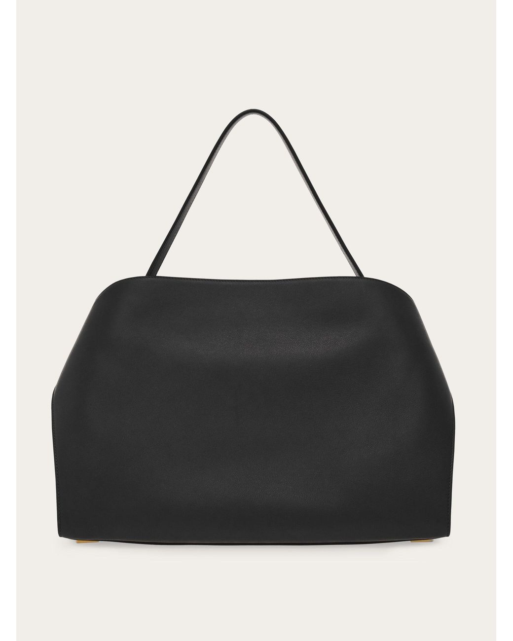 Ferragamo Black Hug Soft Bicolor Shoulder Bag (L)