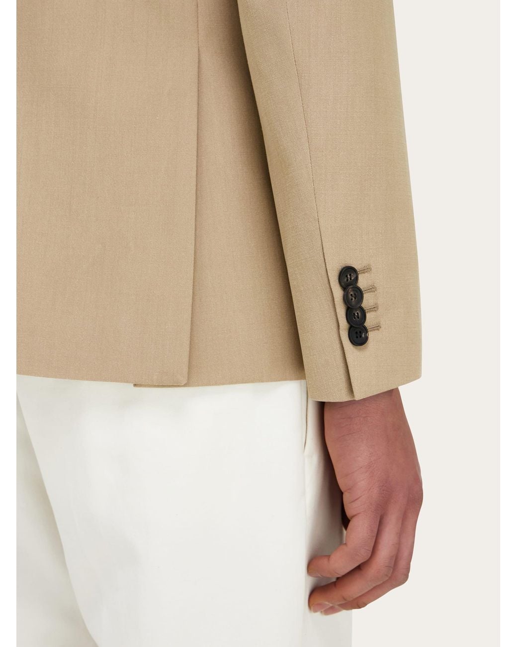 Ferragamo Natural Single Breasted Blazer for men