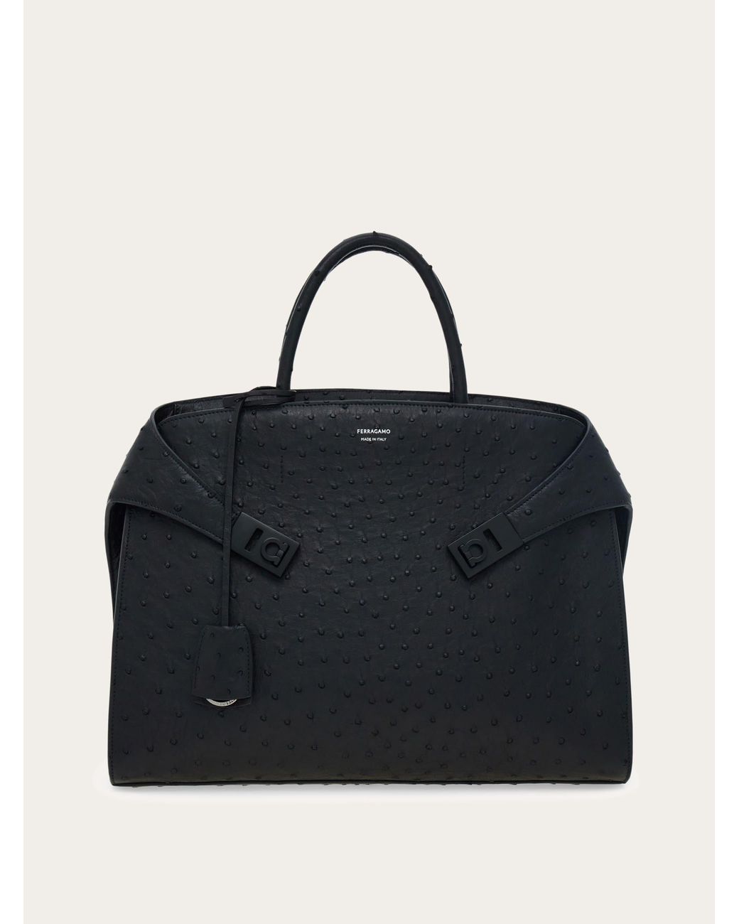 Ferragamo Black Hug Briefcase for men