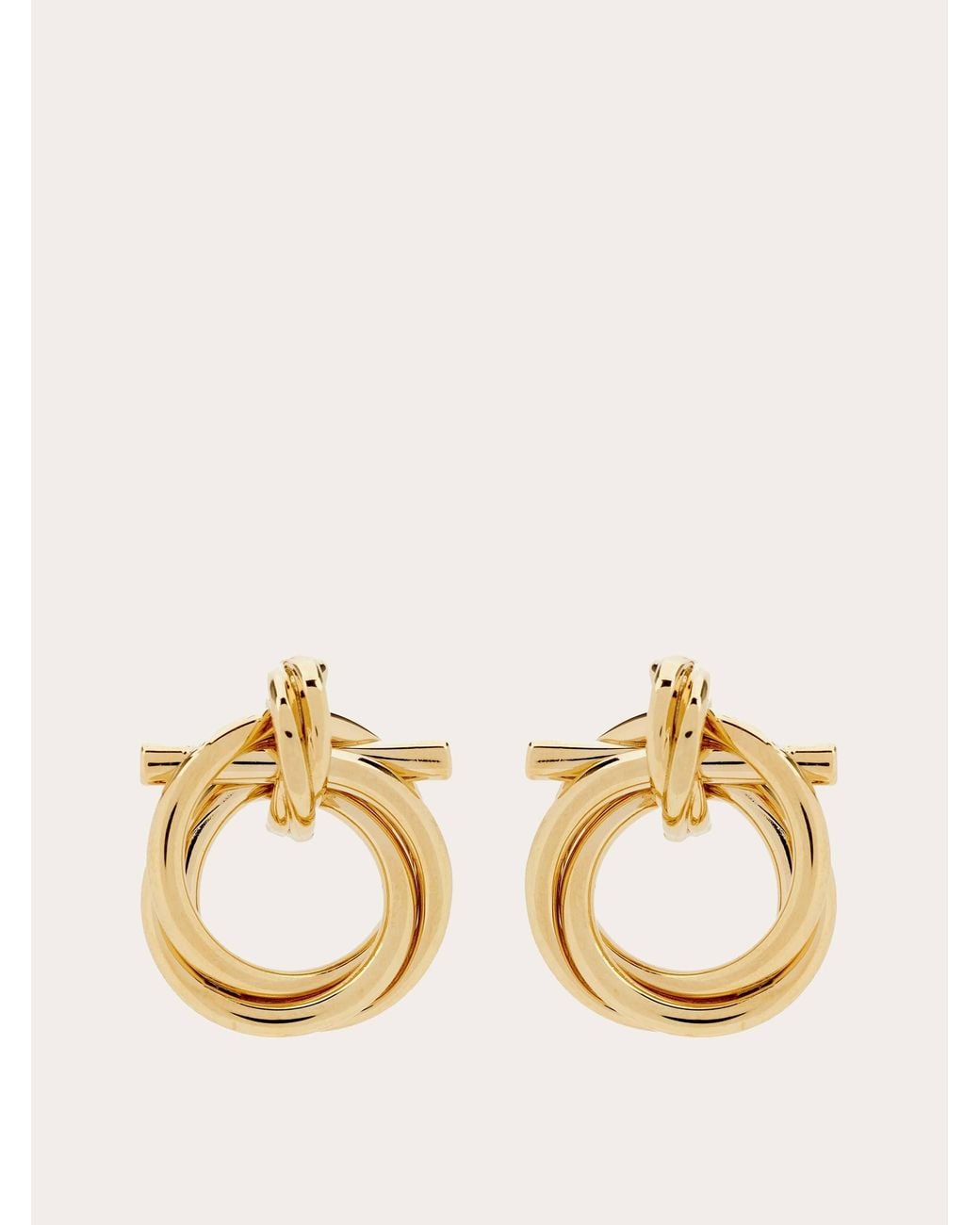 Ferragamo Metallic Gancini Earrings